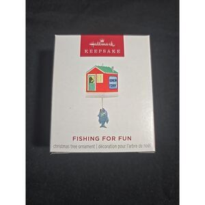 NEW! 2024 FISHING FOR FUN Hallmark‎ MINIATURE Ornament NIB GONE FISHING MINI